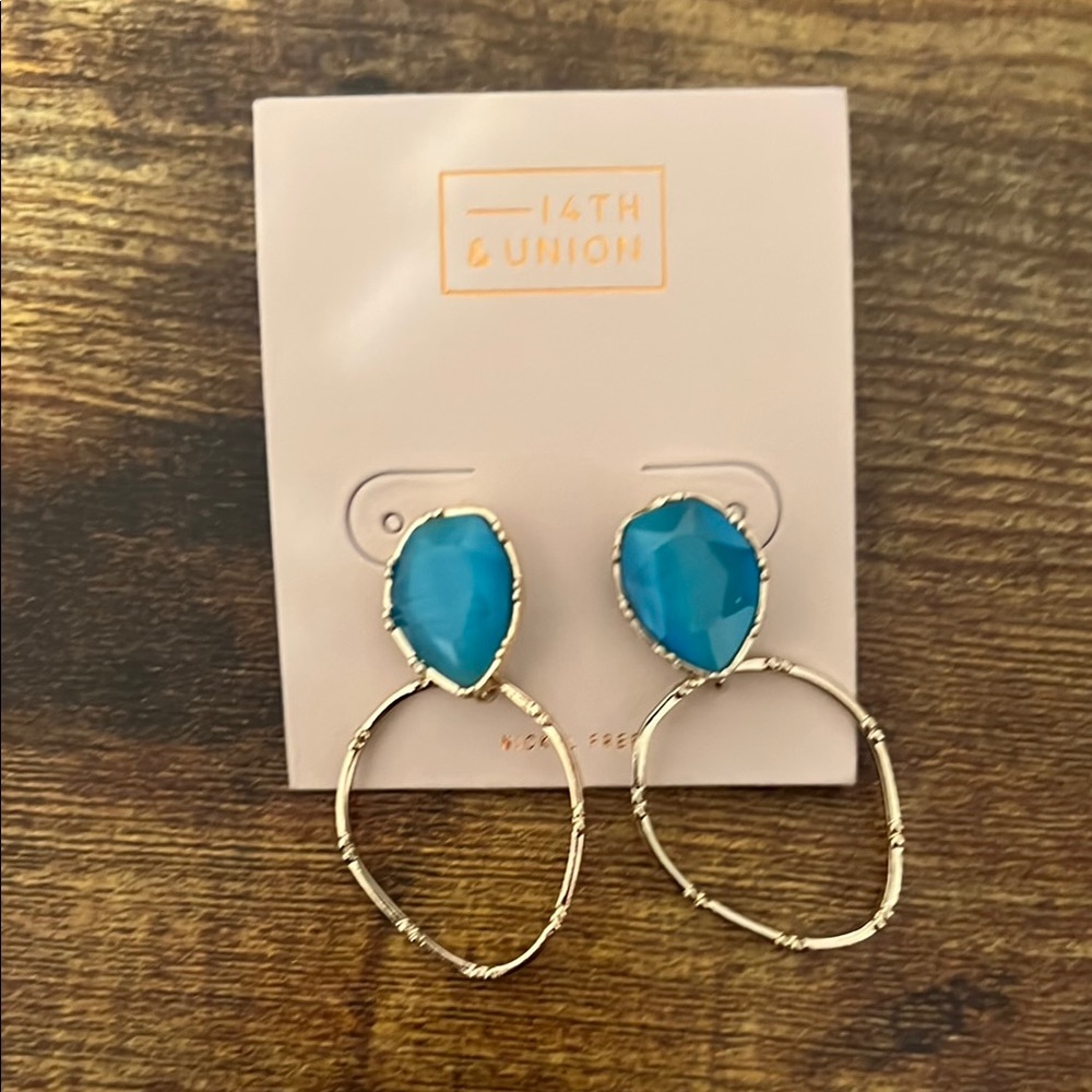14th & Union Blue Drop Earrings